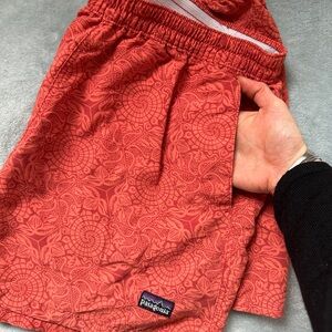 Patagonia Women's Orange Patterned Shorts